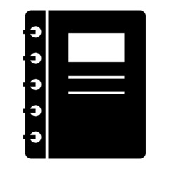 Vector Notebook Glyph Icon Design
