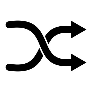  Vector Shuffle Glyph Icon Design