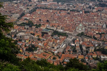 Fototapeta na wymiar View of Rooftops of Como Town, Italy