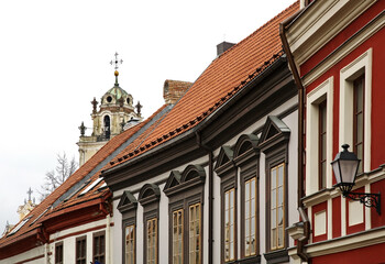 Fototapeta na wymiar Old street in Vilnius. Lithuania