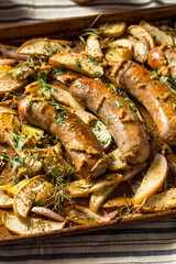 Homemade Baked Sausage and Apples