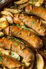 Homemade Baked Sausage and Apples