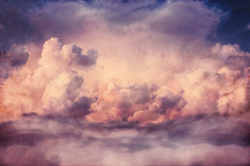 Fototapeta premium beautiful storm clouds, sky cloud background.