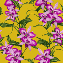 Beautiful seamless pattern with floral background 