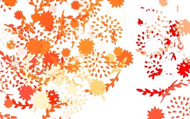 Light Red vector natural backdrop with flowers, roses.