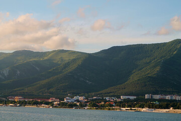 Fototapeta na wymiar Black Sea coast. Mountains and sea. Gelendzhik Russia