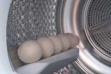 Reusable Eco Non-Toxic Wool Balls In Dryer Machine. Alternative To Dryer Sheet. Eco Friendly...