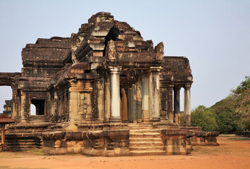 Library of Angkor Wat - Capital temple. Siem Reap province. Cambodia