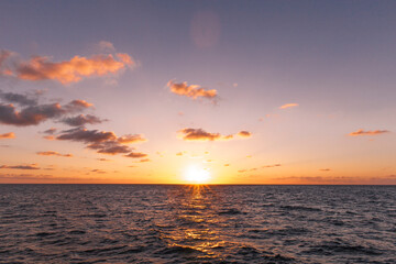 sunset over the sea