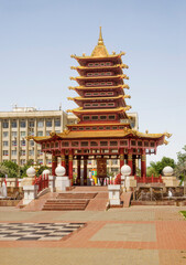 Seven Days pagoda in Elista. Republic of Kalmykia. Russia