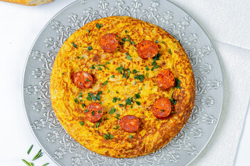 Spanish Omelette with Chorizo