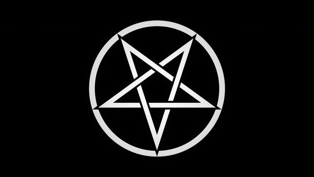 Pentagram Symbol Paper Burn Effect