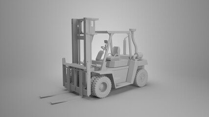Chariot élévateur / transpalette illustration 3D