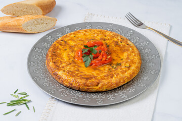 Spanish Omelette with peppers