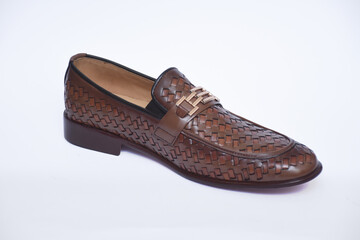 pair of brown leather shoes