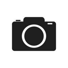 a dark camera single icon isolated white background	