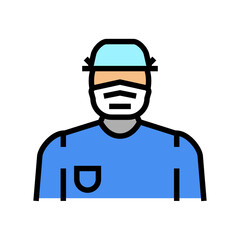 doctor surgery color icon vector. doctor surgery sign. isolated symbol illustration