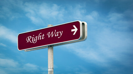 Street Sign Right Way