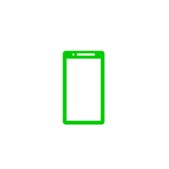 a success/light green smartphone single icon isolated white background	