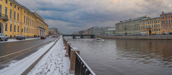 winter streets of the city of St. Petersburg.