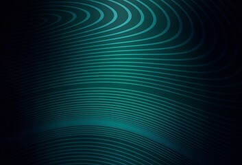 Dark Green vector template with curved lines.