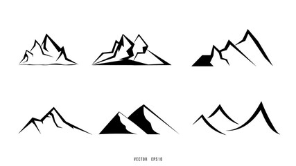 Mountain set isolated on white background , Flat Modern design , illustration Vector EPS 10