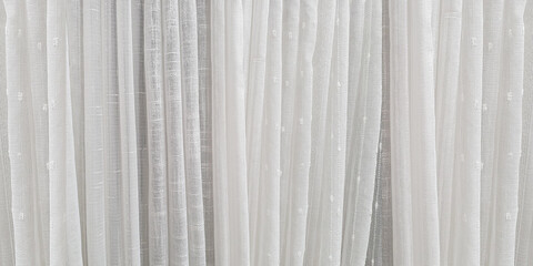 Background texture of Curtains with sheer fabric Sunlight can pass through Used to decorate the house to be beautiful