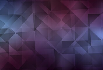 Dark Purple vector gradient triangles template.