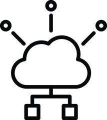 Cloud database Isolated Vector icon which can easily modify or edit

