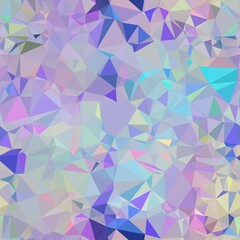 Seamless iridescent triangle pattern for surface pattern print. High quality illustration. Blue and purple holographic vivid trendy swatch. Funky contemporary graphic tile for background or textile.
