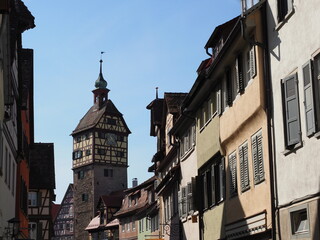 ancient buildings of city of Schwaebisch Hall