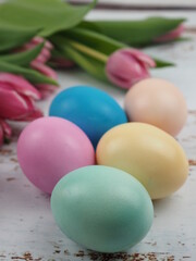 Bunte Eier eignen sich nicht nur zum suchen zu sondern auch für eine tolle Dekoration zu Ostern