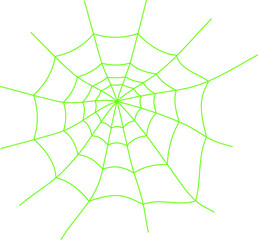 green spider web. vector illustration