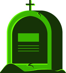 headstone Halloween. vector illustration. Happy Halloween