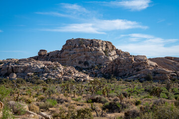 Large rock formations in Joshua Tree National Park