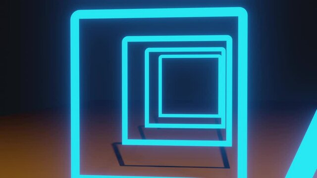 Glowing light rectangles animation