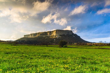 Sunset in the beautiful mountains (Serra de Cabrera, Catalonia, Spain)