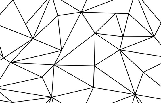 Abstract polygon geometric line simple black and white minimal pattern texture  background.vector illustration.