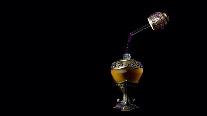 A perfume that has sparkles on its liquid.