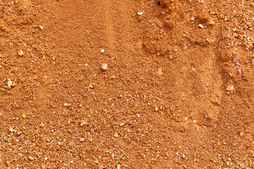 Ground surface texture, red soil background - 456785206