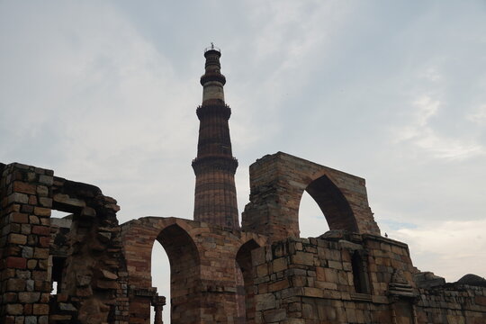 view of Qutub Minar- Qutab Minar Road, Delhi image