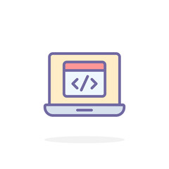 Programming icon in filled outline style.