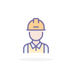 Engineer icon in filled outline style.