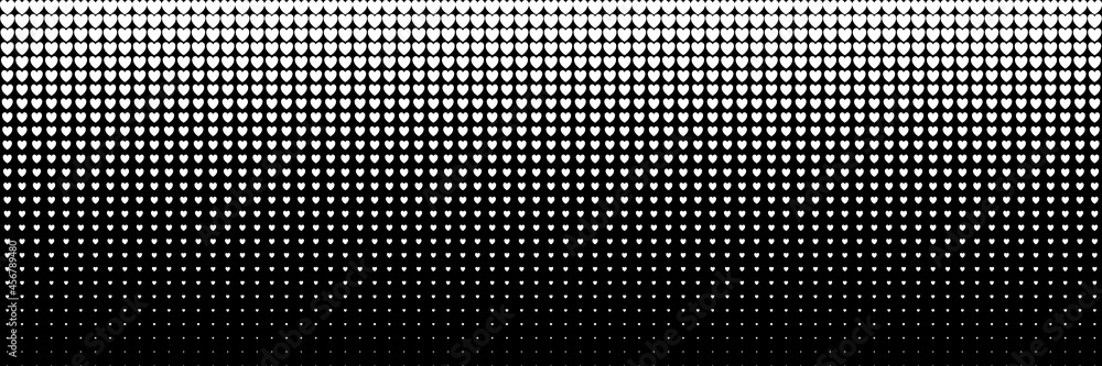 Poster horizontal white heart shape design for pattern and background