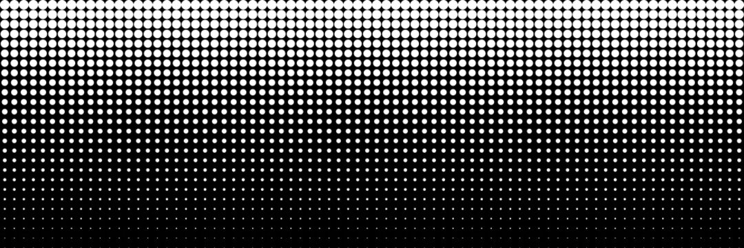 horizontal white dot circle on black for pattern and background
