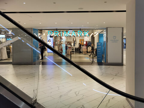 Berlin, Germany - September 1, 2021: Shop window of a store in the Gropius Passagen shopping mall in Berlin.