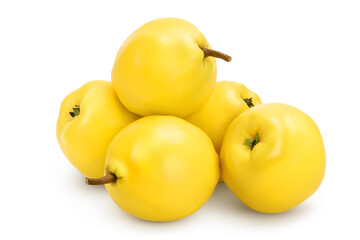 Fresh quince isolated on the white background with clipping path and full depth of field