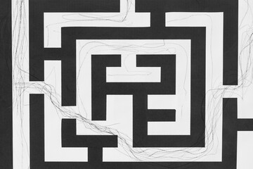 Labyrinth. maze. Concept stalemate, deadlock.  Abstract texture