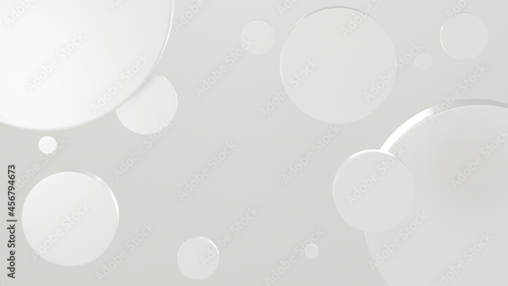 Poster minimal white background with circle shaped.3d image, 3d rendering.