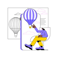 Augmented reality book abstract concept vector illustration. Educational model, digital content, smartphone and gaming console, video playback, interaction with the text abstract metaphor.